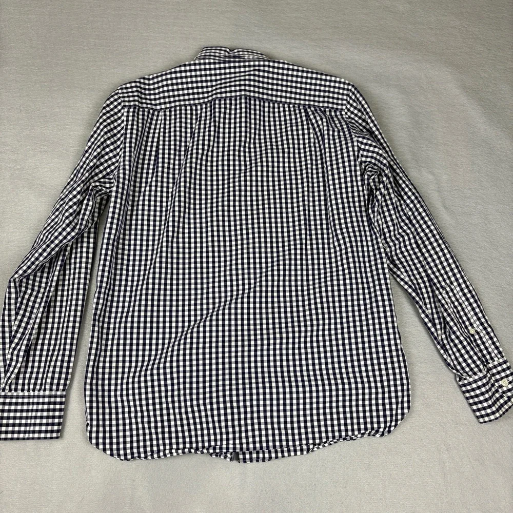 J.Crew Men's Blue and White Plaid Button Down Shirt 100% Cotton Sz M